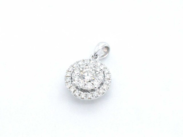 Witgouden hanger met diamanten - afbeelding 6 van  8