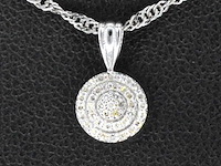 Witgouden hanger met diamanten