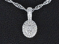Witgouden hanger met diamanten - afbeelding 1 van  7