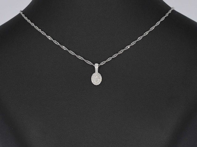 Witgouden hanger met diamanten - afbeelding 2 van  7