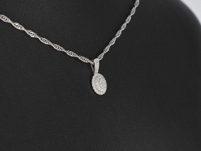 Witgouden hanger met diamanten - afbeelding 5 van  7