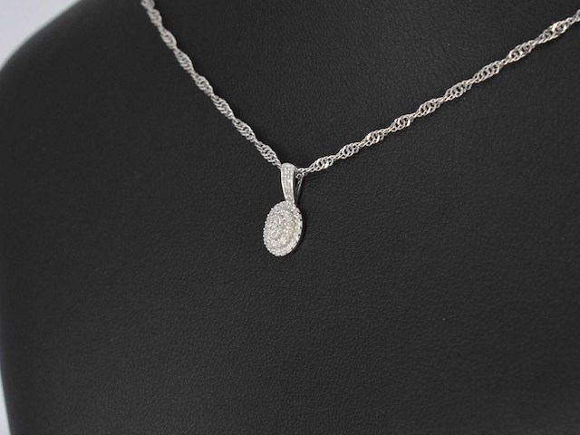 Witgouden hanger met diamanten - afbeelding 4 van  7