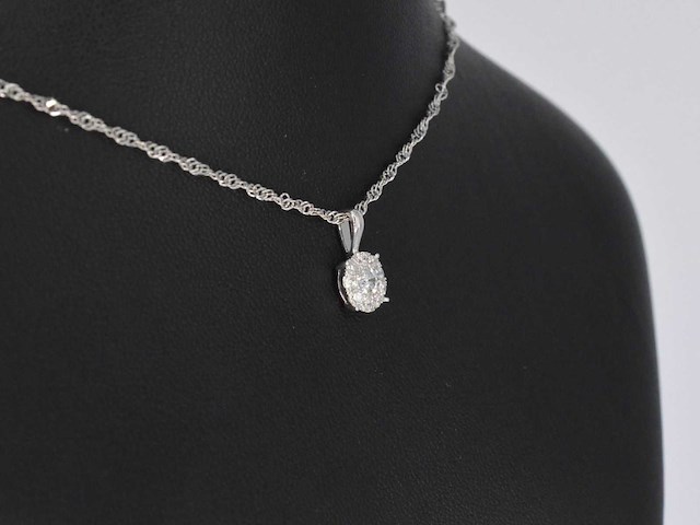 Witgouden hanger met diamanten - afbeelding 5 van  7