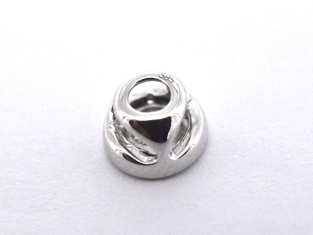 Witgouden hanger met een briljant geslepen diamant, excl. ketting - afbeelding 6 van  8