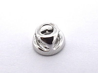 Witgouden hanger met een briljant geslepen diamant, excl. ketting - afbeelding 6 van  8