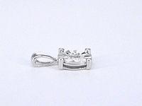 Witgouden hanger met een briljant geslepen diamant - afbeelding 6 van  7