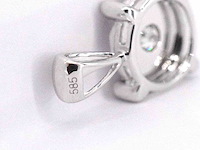 Witgouden hanger met een briljant geslepen diamant - afbeelding 7 van  7