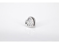 Witgouden hanger met een briljant geslepen natuurlijke diamant in hartvorm - afbeelding 4 van  7
