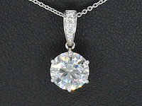 Witgouden hanger met een diamant van 2.00 carat, excl. ketting - afbeelding 9 van  10