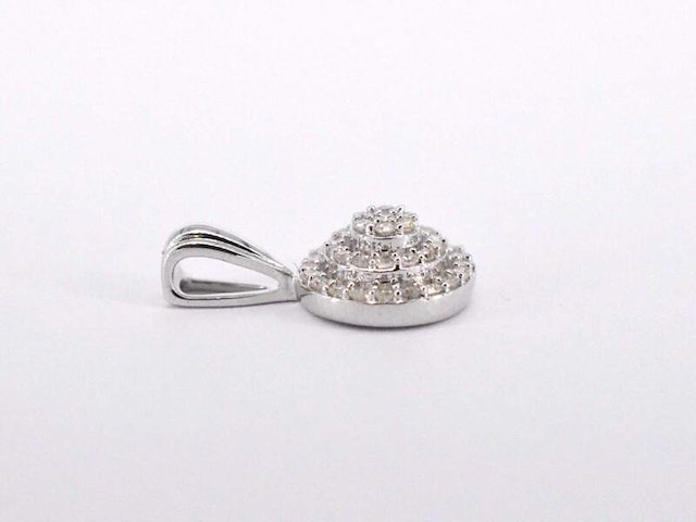 Witgouden hanger met natuurlijke diamanten, excl. ketting - afbeelding 5 van  8