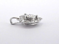 Witgouden hanger met natuurlijke diamanten in hartvorm, excl. ketting - afbeelding 5 van  9