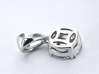 Witgouden hanger met prines en marquise geslepen natuurlijke diamanten, excl. ketting - afbeelding 6 van  8