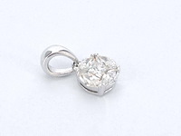 Witgouden hanger met prines en marquise geslepen natuurlijke diamanten, excl. ketting - afbeelding 4 van  8