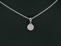 Witgouden hanger met prines en marquise geslepen natuurlijke diamanten - afbeelding 1 van  7