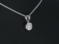 Witgouden hanger met prines en marquise geslepen natuurlijke diamanten - afbeelding 2 van  7