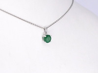 Witgouden hanger met smaragd, excl. ketting - afbeelding 4 van  6