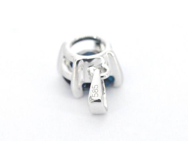 Witgouden hanger met topaas, excl. ketting - afbeelding 9 van  9