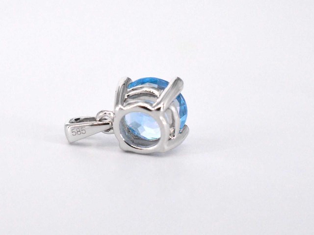 Witgouden hanger met topaas - afbeelding 7 van  7