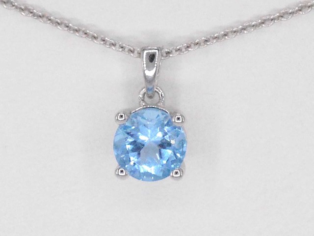 Witgouden hanger met topaas - afbeelding 1 van  6