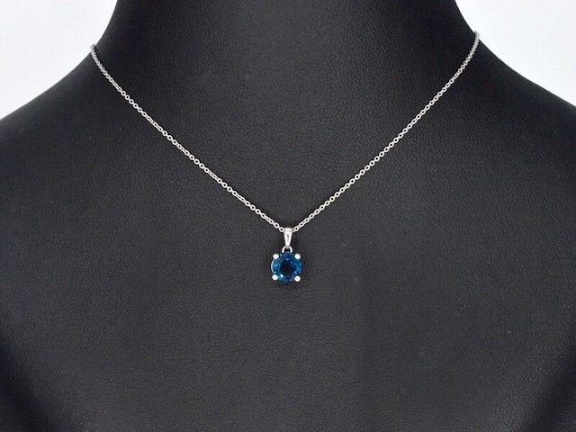 Witgouden hanger met topaas - afbeelding 4 van  11