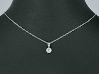 Witgouden hanger roze diamant - afbeelding 2 van  7