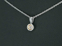 Witgouden hanger roze diamant - afbeelding 4 van  7