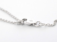 Witgouden hartvormige hanger en collier vol met diamanten - afbeelding 10 van  11