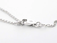 Witgouden hartvormige hanger en collier vol met diamanten - afbeelding 10 van  11