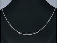 Witgouden ketting briljant 8 stuks