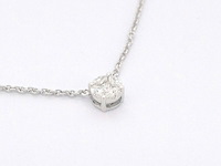 Witgouden ketting en hanger met diamant, incl. ketting - afbeelding 5 van  9