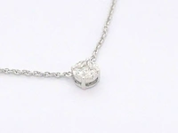 Witgouden ketting en hanger met diamant - afbeelding 5 van  9