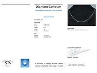 Witgouden ketting met 8 briljant geslepen diamanten - afbeelding 3 van  7