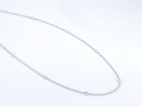 Witgouden ketting met 8 briljant geslepen diamanten - afbeelding 5 van  8