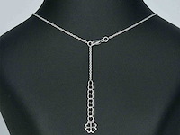 Witgouden ketting met briljant diamanten - afbeelding 6 van  9