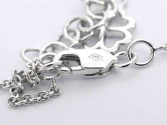 Witgouden ketting met briljant diamanten - afbeelding 9 van  9