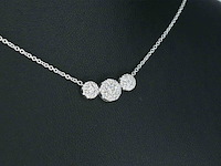 Witgouden ketting met briljant geslepen diamanten - afbeelding 5 van  10