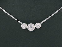 Witgouden ketting met briljant geslepen diamanten