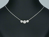 Witgouden ketting met briljant geslepen diamanten - afbeelding 3 van  10