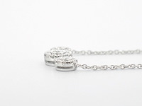 Witgouden ketting met briljant geslepen diamanten - afbeelding 8 van  10