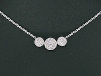 Witgouden ketting met briljant geslepen diamanten
