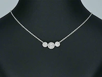 Witgouden ketting met briljant geslepen diamanten - afbeelding 3 van  10