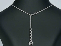 Witgouden ketting met briljant geslepen diamanten - afbeelding 6 van  10