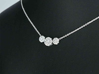 Witgouden ketting met briljant geslepen natuurlijke diamanten - afbeelding 4 van  10