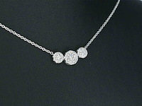 Witgouden ketting met briljant geslepen natuurlijke diamanten - afbeelding 5 van  10