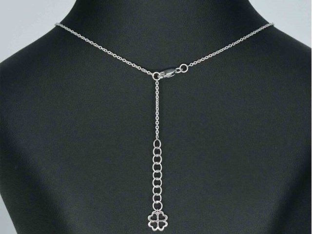 Witgouden ketting met briljant geslepen natuurlijke diamanten - afbeelding 6 van  10