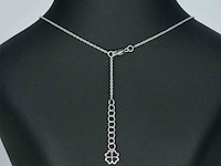 Witgouden ketting met briljant geslepen natuurlijke diamanten - afbeelding 6 van  10
