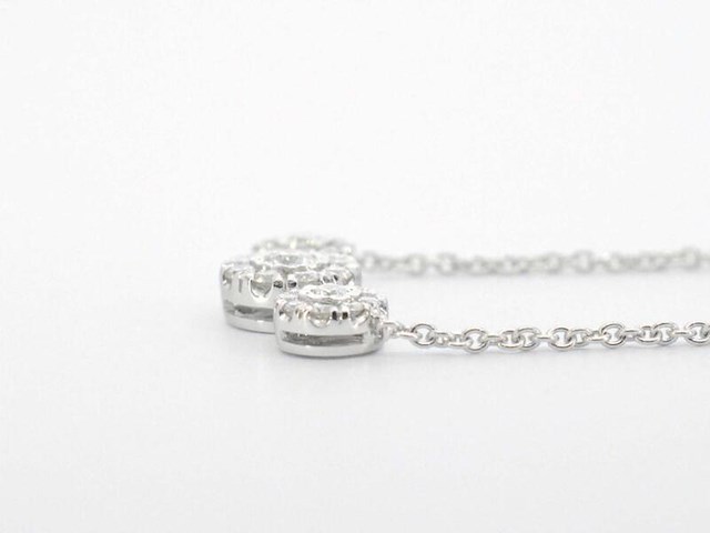 Witgouden ketting met briljant geslepen natuurlijke diamanten - afbeelding 8 van  10