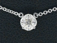 Witgouden ketting met hanger diamant