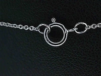 Witgouden ketting met hanger diamant - afbeelding 7 van  8