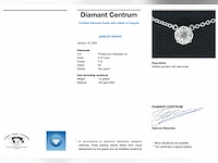 Witgouden ketting met hanger diamant - afbeelding 8 van  8